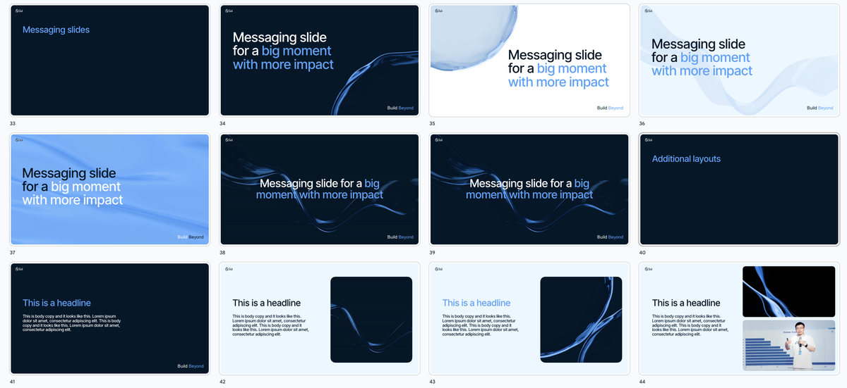 Sui presentation template — messaging slides and additional layouts